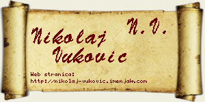 Nikolaj Vuković vizit kartica